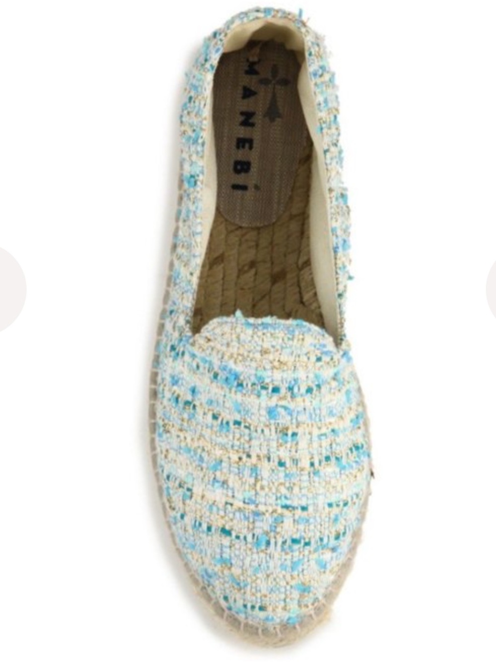 Manebi Mint Green Tweed Espadrilles